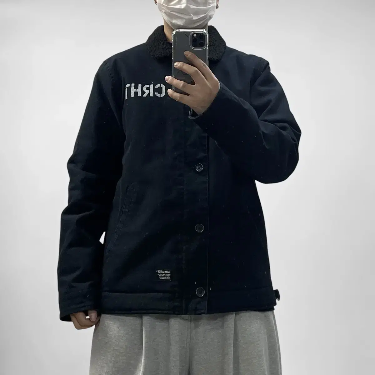 칼하트 Carhartt CRHT 워크 덱 자켓 블랙